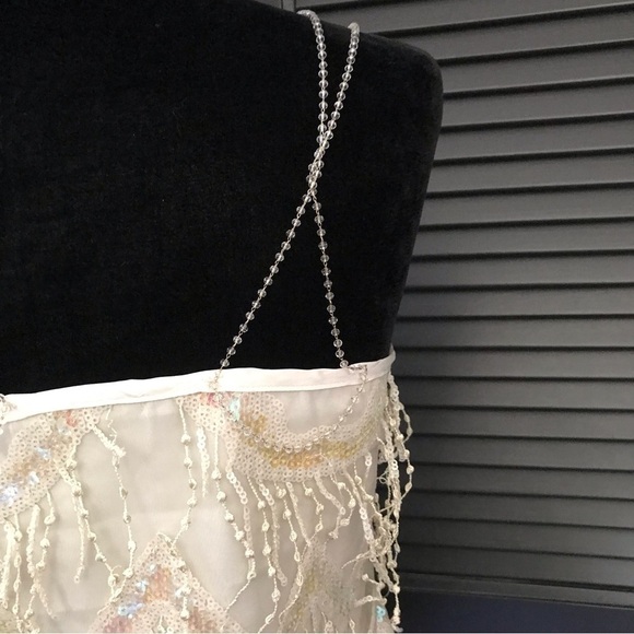 Fairycore Walk in Dark Sequin & Fringe Top, Delicate Feminine and Fun, Size XS/S - Picture 5 of 13